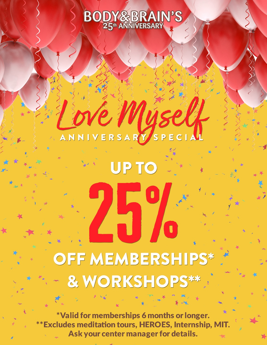 25% off Body & Brain programs